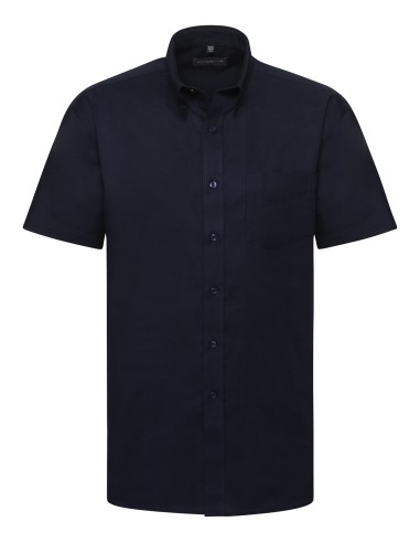 RUS-0R933M0-Men's Short Sleeve Classic Oxford Shirt