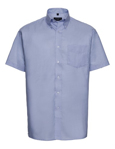 RUS-0R933M0-Men's Short Sleeve Classic Oxford Shirt