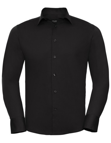 RUS-0R946M0-Men's Long Sleeve Fitted Stretch Shirt