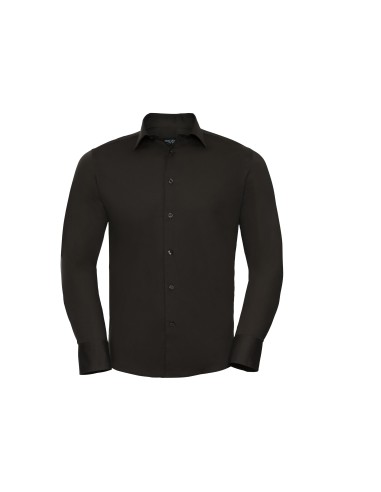 RUS-0R946M0-Men's Long Sleeve Fitted Stretch Shirt