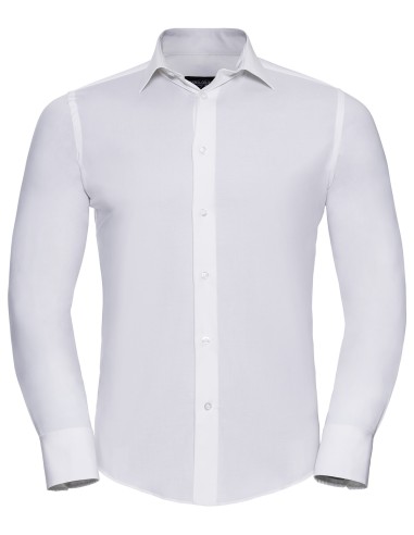 RUS-0R946M0-Men's Long Sleeve Fitted Stretch Shirt