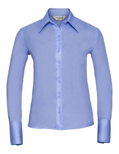 RUS-0R956F0-Ladies' Long Sleeve Tailored Ultimate Non-Iron Shirt