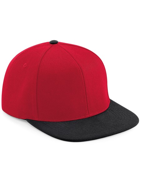 B-B661-Original Flat Peak 6 Panel Snapback Cap