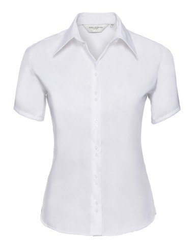 RUS-0R957F0-Ladies' Short Sleeve Tailored Ultimate Non-Iron Shirt