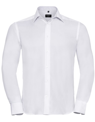 RUS-0R958M0-Men's Long Sleeve Tailored Ultimate Non-Iron Shirt