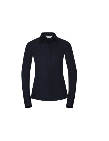 RUS-0R960F0-Ladies' Long Sleeve Fitted Ultimate Stretch Shirt