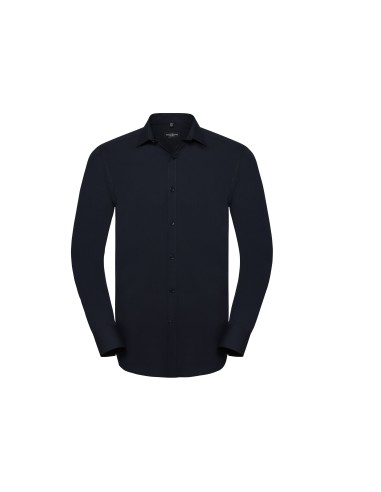 RUS-0R960M0-Men's Long Sleeve Fitted Ultimate Stretch Shirt