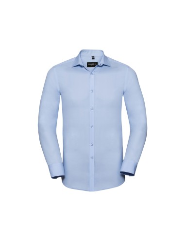 RUS-0R960M0-Men's Long Sleeve Fitted Ultimate Stretch Shirt
