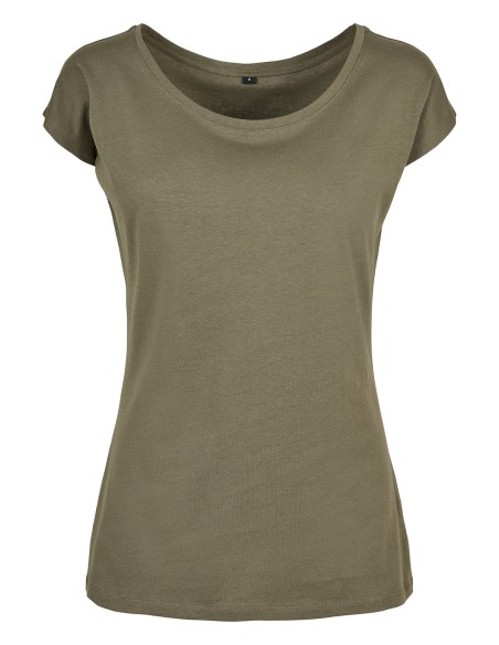 B-BB013-Ladies Wide Neck Tee
