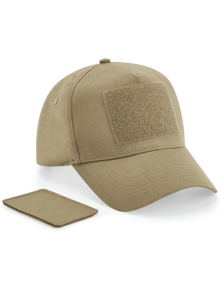 B-BC638-Casquette à 5 Panneaux avec Patch Amovible
