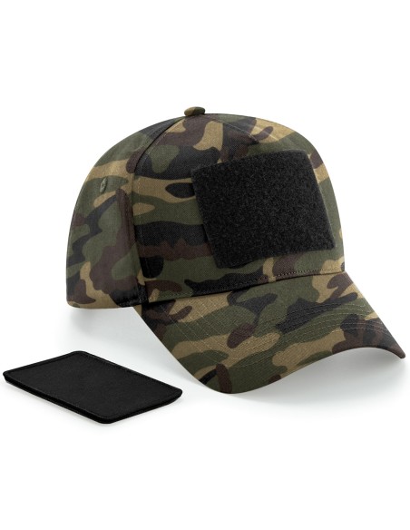 B-BC638-Casquette à 5 Panneaux avec Patch Amovible