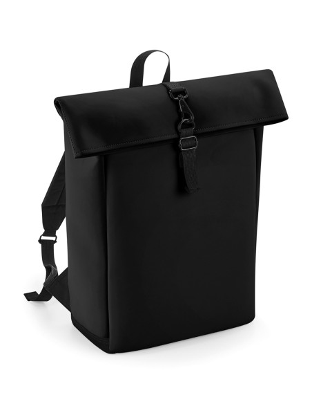 B-BG335-Matte PU Roll-Top Backpack