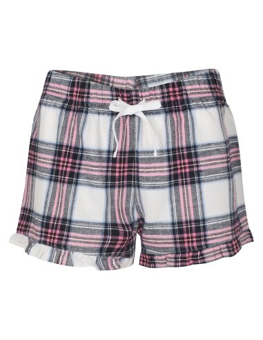 SFC-SK082-Womens Tartan Frill Lounge Shorts