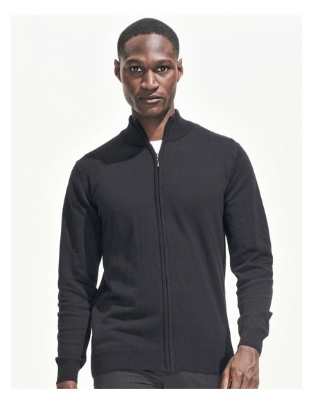 SOL-00548-Mens Zipped Knitted Cardigan Gordon