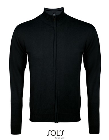 SOL-00548-Mens Zipped Knitted Cardigan Gordon