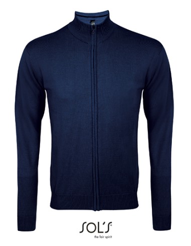 SOL-00548-Mens Zipped Knitted Cardigan Gordon