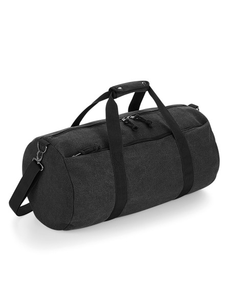 B-BG655-Vintage Canvas Barrel Bag
