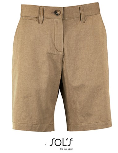SOL-02762-Womens Chino Bermuda Shorts Jasper