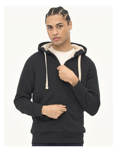 SOL-00584-Unisex Zipped Jacket Sherpa