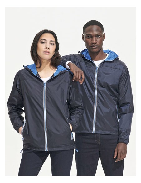 SOL-01171-Unisex Lined Windbreaker Skate Jacket