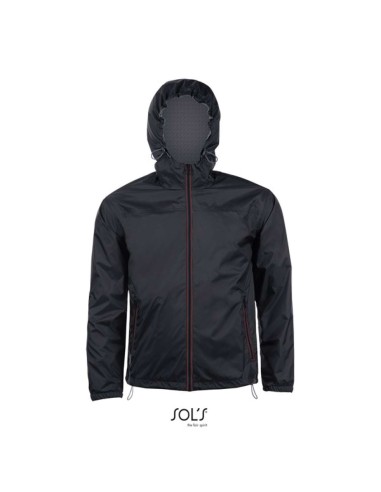 SOL-01171-Unisex Lined Windbreaker Skate Jacket