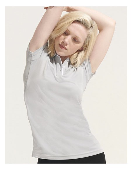 SOL-01179-Womens Sports Polo Shirt Performer