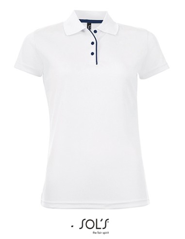 SOL-01179-Womens Sports Polo Shirt Performer