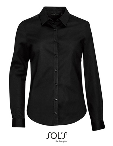 SOL-01427-Womens Long Sleeve Stretch Shirt Blake