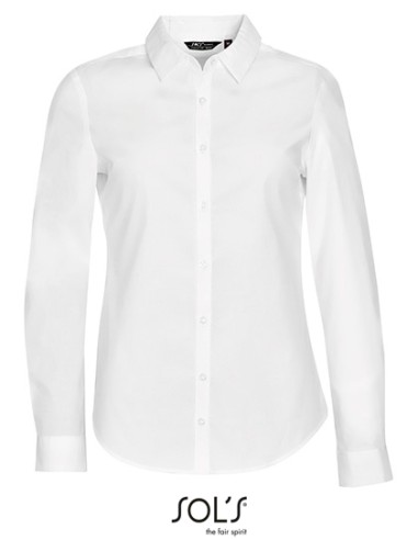 SOL-01427-Womens Long Sleeve Stretch Shirt Blake
