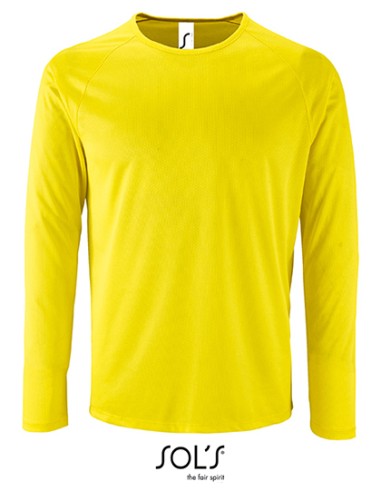 SOL-02071-Mens Long Sleeve Sports T-Shirt Sporty