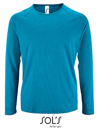 SOL-02071-Mens Long Sleeve Sports T-Shirt Sporty