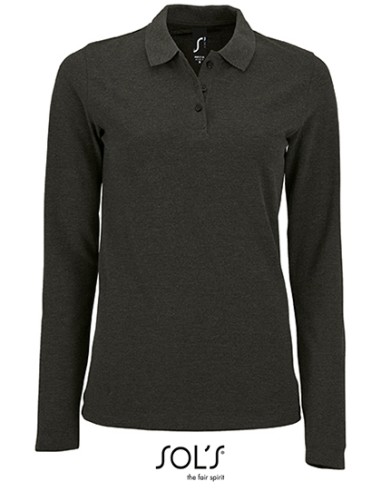 SOL-02083-Womens Long-Sleeve Piqué Polo Shirt Perfect