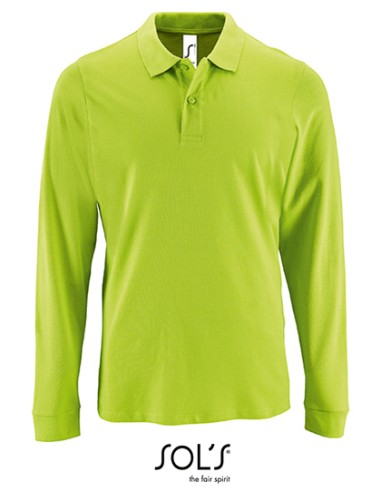 SOL-02087-Mens Long-Sleeve Piqué Polo Shirt Perfect