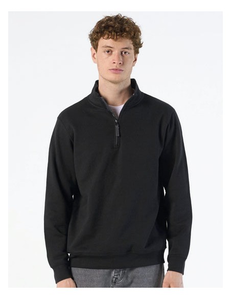 SOL-02088-Mens Zip High Collar Sweatshirt Stan