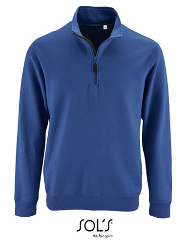 SOL-02088-Mens Zip High Collar Sweatshirt Stan