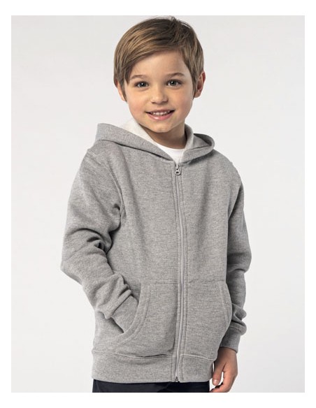 SOL-02092-Kids Zip Hoodie Stone
