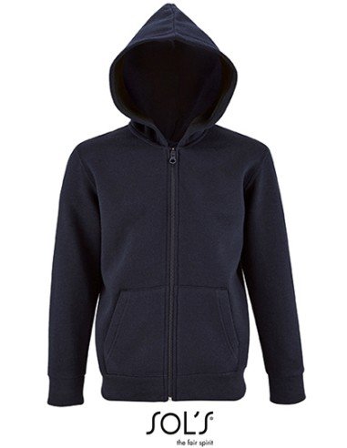 SOL-02092-Kids Zip Hoodie Stone