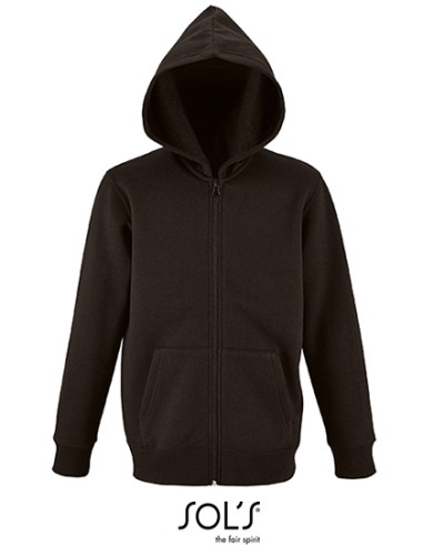 SOL-02092-Kids Zip Hoodie Stone