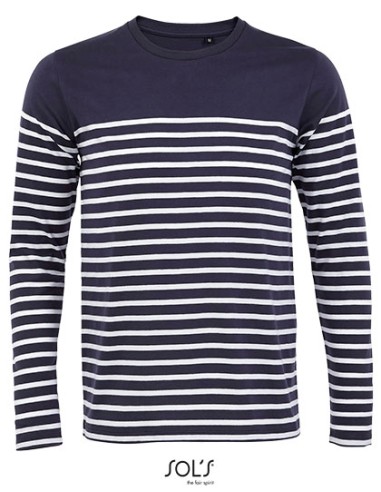 SOL-03099-Mens Long Sleeve Striped T-Shirt Matelot