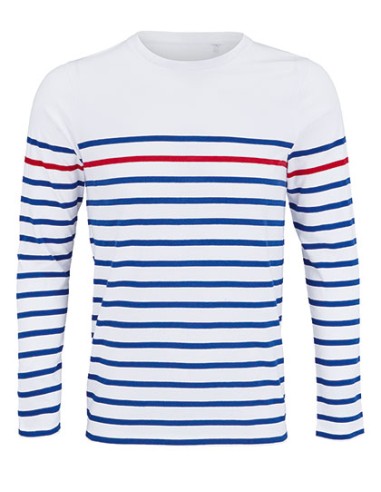 SOL-03099-Mens Long Sleeve Striped T-Shirt Matelot
