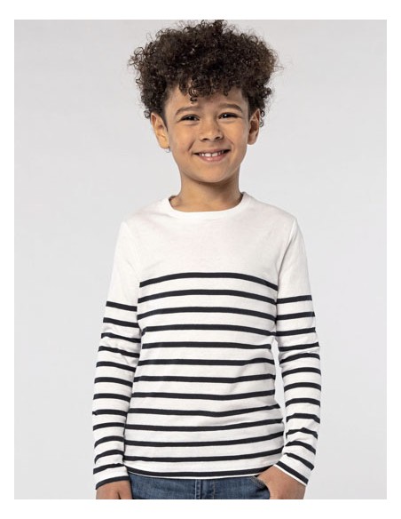 SOL-03101-Kids Long Sleeve Striped T-Shirt Matelot