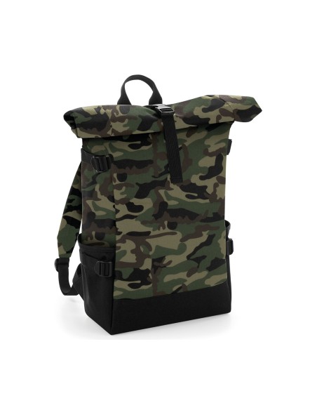 B-BG858-Block Roll-Top Backpack