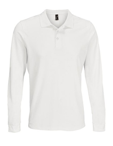 SOL-03983-Unisex Long Sleeve Polycotton Polo Shirt