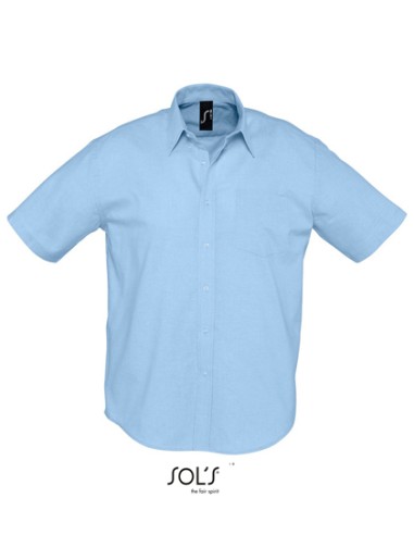 SOL-16010-Mens Oxford-Shirt Brisbane Short Sleeve