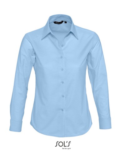 SOL-16020-Womens Oxford-Blouse Embassy Long Sleeve