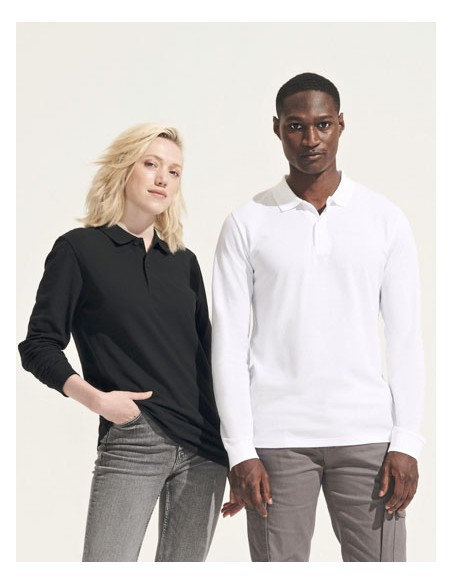 SOL-04241-Unisex Long Sleeve Polo Shirt Planet
