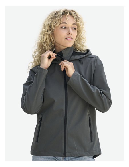 SOL-04448-Womens Race Softshell Hooded Jacket