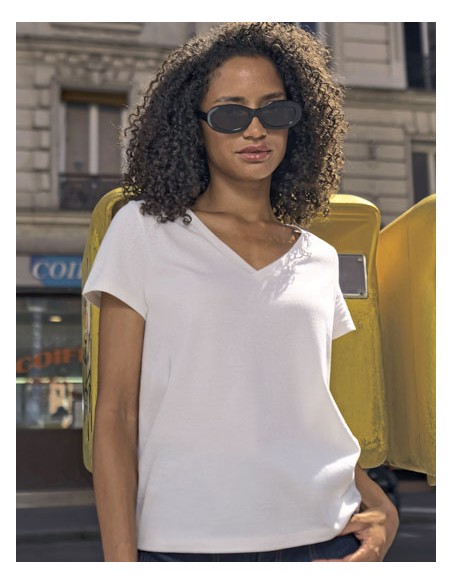 SOL-04766-Womens V-Neck T-Shirt Regent