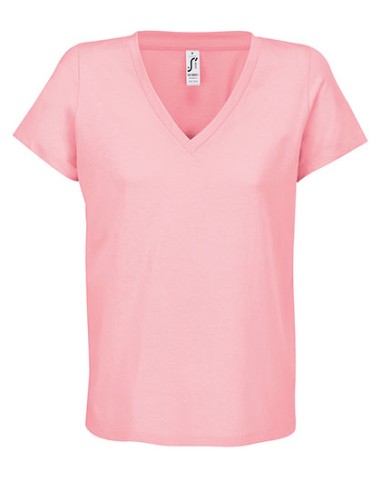 SOL-04766-Womens V-Neck T-Shirt Regent