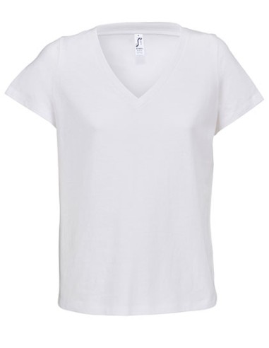 SOL-04766-Womens V-Neck T-Shirt Regent